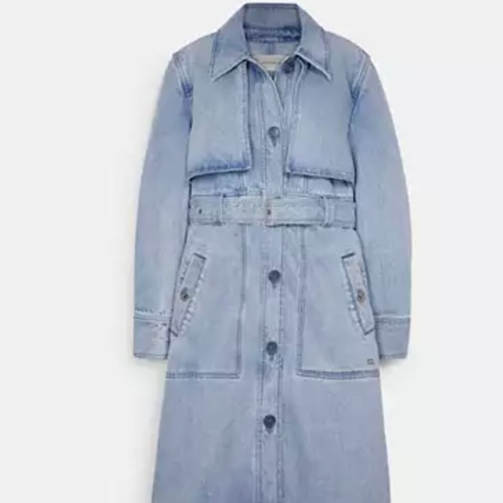 Coach Denim Trench Coat